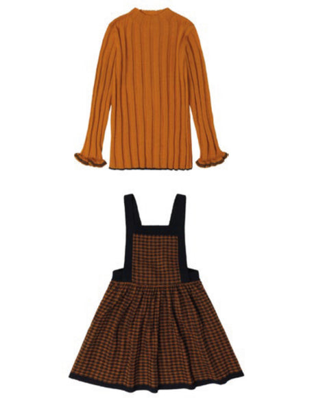 Fub Checked Knit Jumper Set